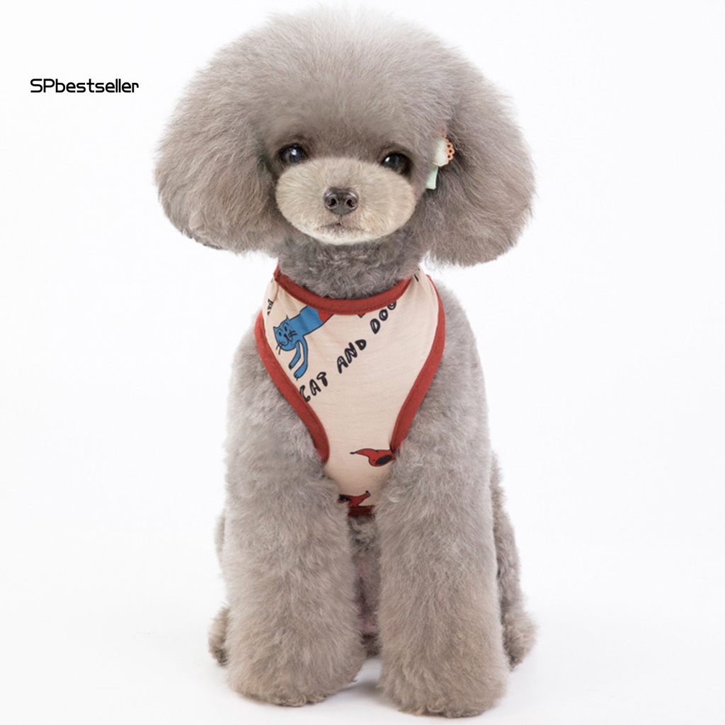 Áo Sát Nách Thoáng Khí In Họa Tiết Hoạt Hình Thời Trang Xuân Hè Cho Cún Cưng