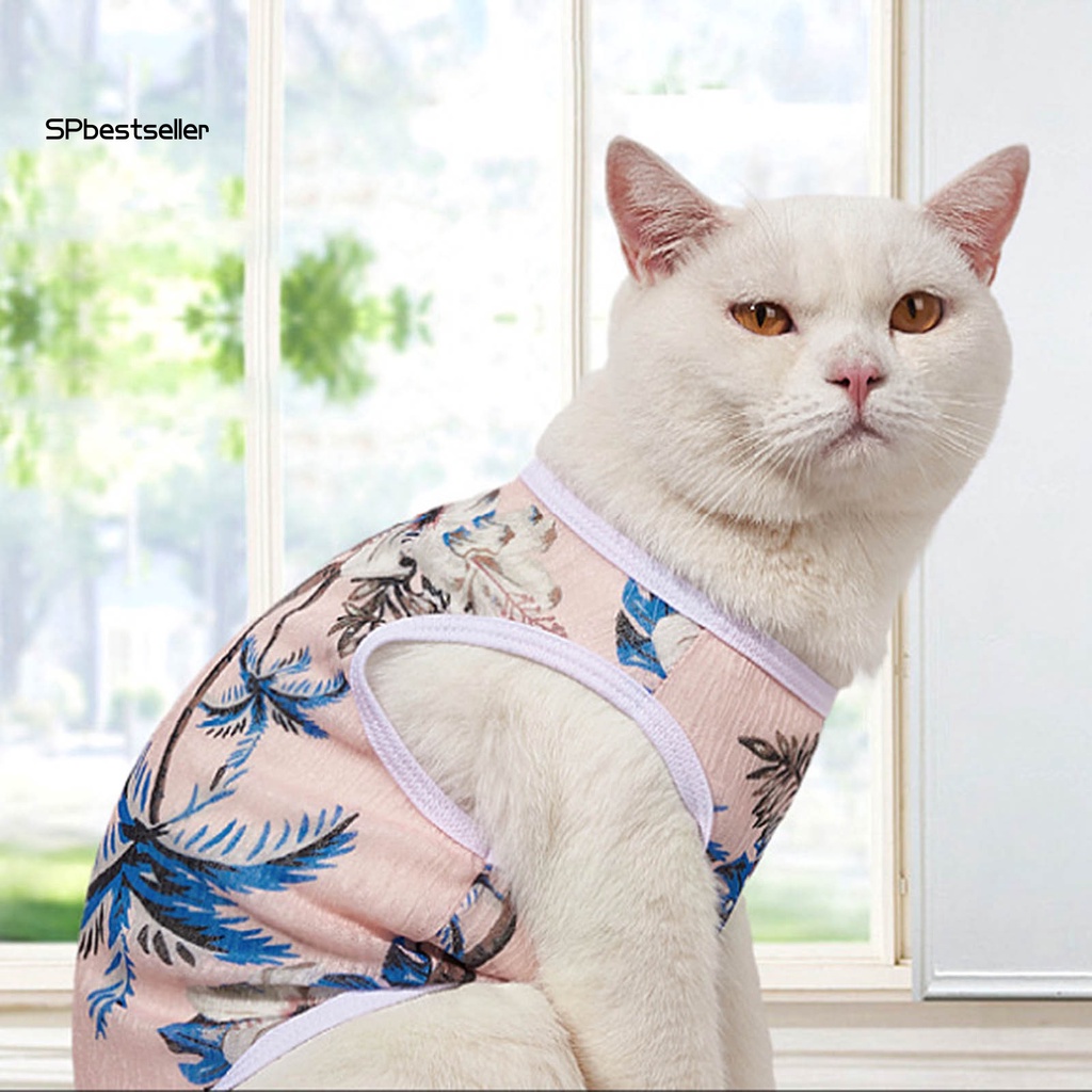 Áo Sát Nách Cổ Tròn In Họa Tiết Hoa Thời Trang Mùa Hè Xinh Xắn Cho Thú Cưng