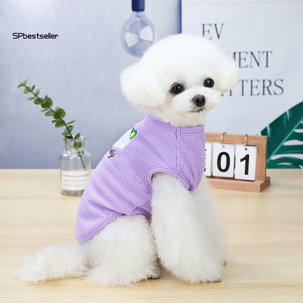 Áo Vest Thêu Hình Dễ Thương Cho Thú Cưng