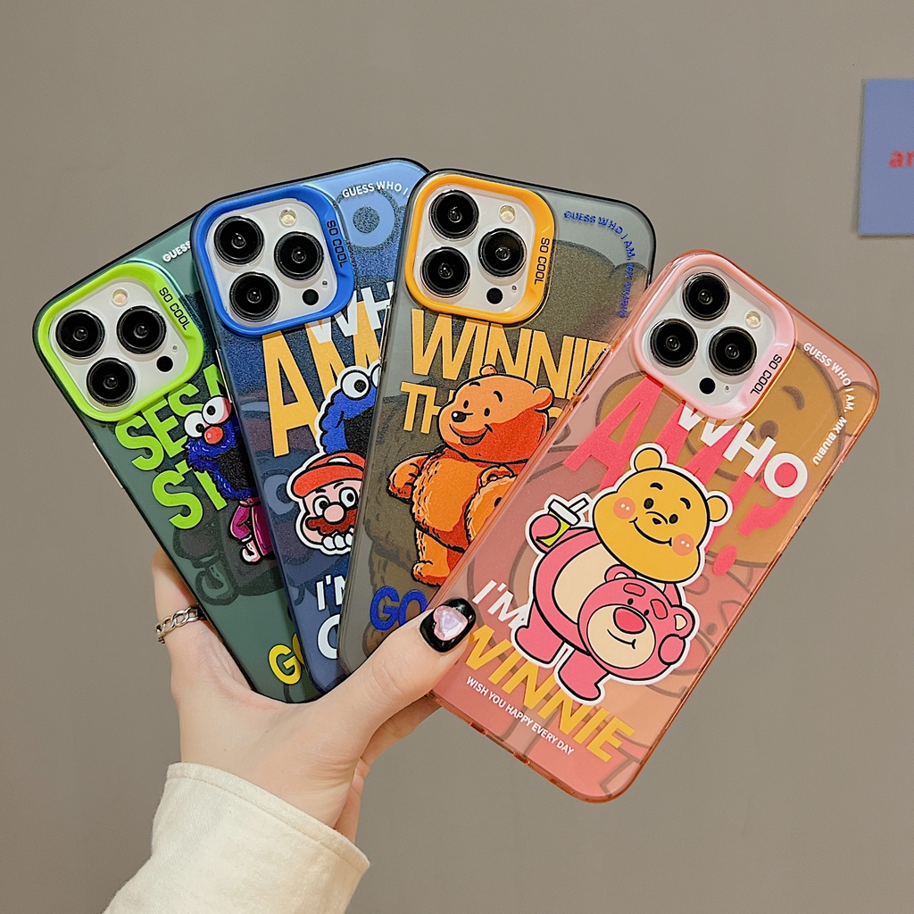 Ốp Điện Thoại TPU Dẻo Trong Suốt Họa Tiết Hoạt Hình Winnie Bear Thời Trang Cho iPhone 11 13 12 14 Pro Max
