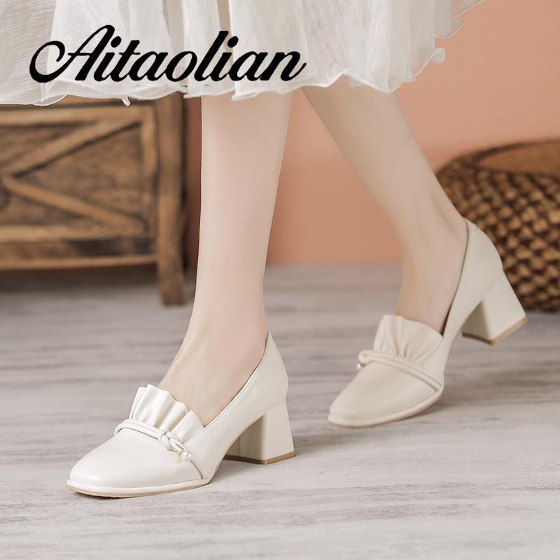 Giày Cao Gót 5cm Da Mềm Thời Trang Cho Nữ