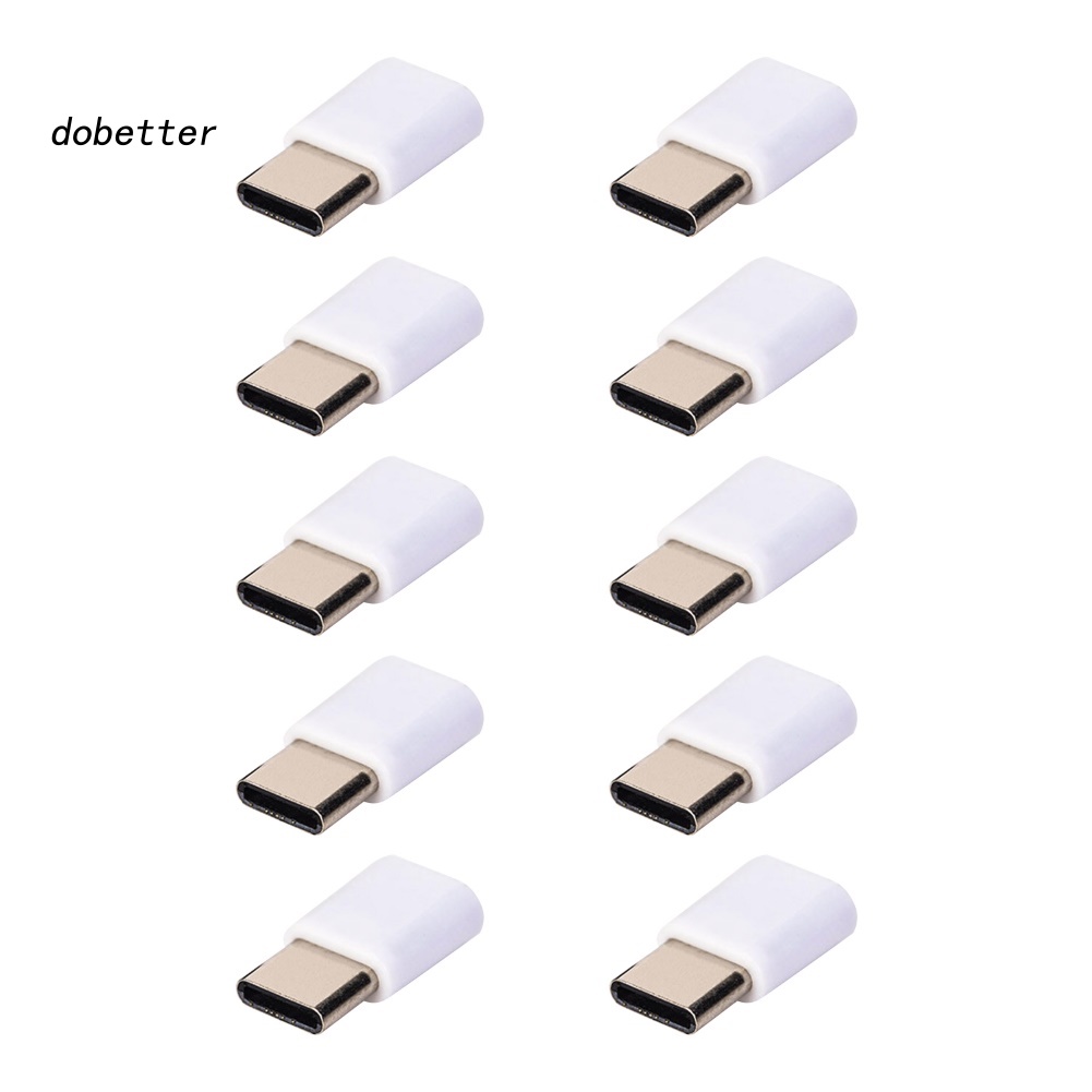 Set 10 Đầu Chuyển Đổi Mini Type-C Male Sang Micro USB Female Cho Điện Thoại