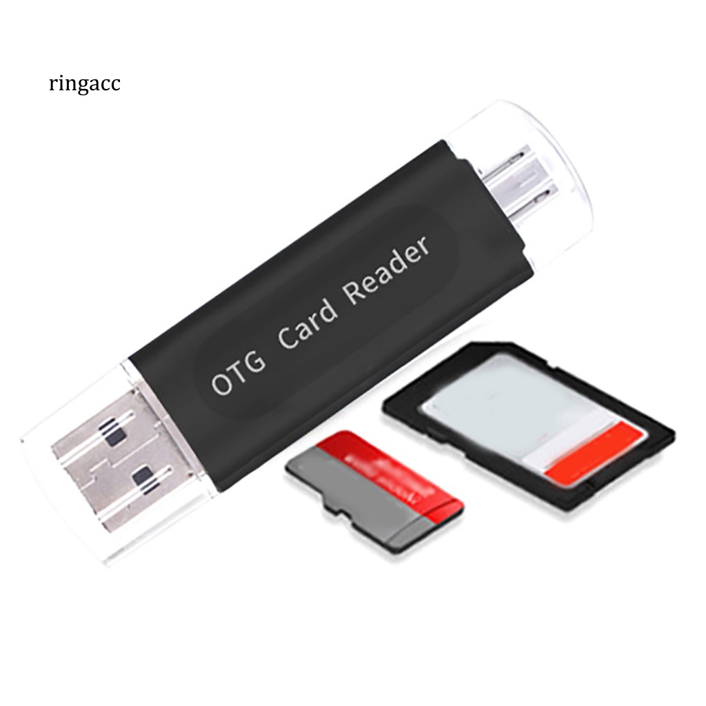 Đầu Đọc Thẻ Nhớ 2 Trong 1 USB 2.0 OTG Dual TF SD Cho Máy Tính Android