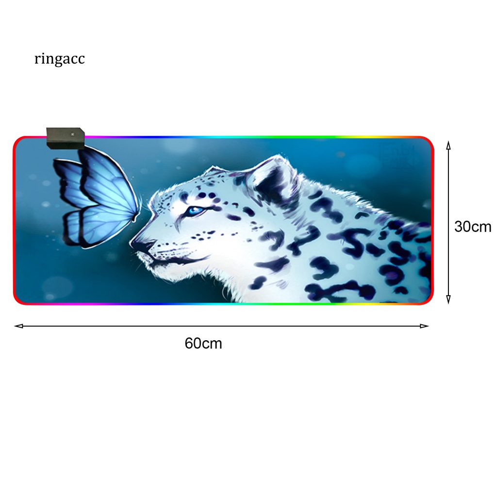 Tấm Lót Chuột Cao Su RGB Dày Một Mặt Cỡ Lớn Chống Trượt Chống Thấm Nước Sử Dụng Nguồn USB