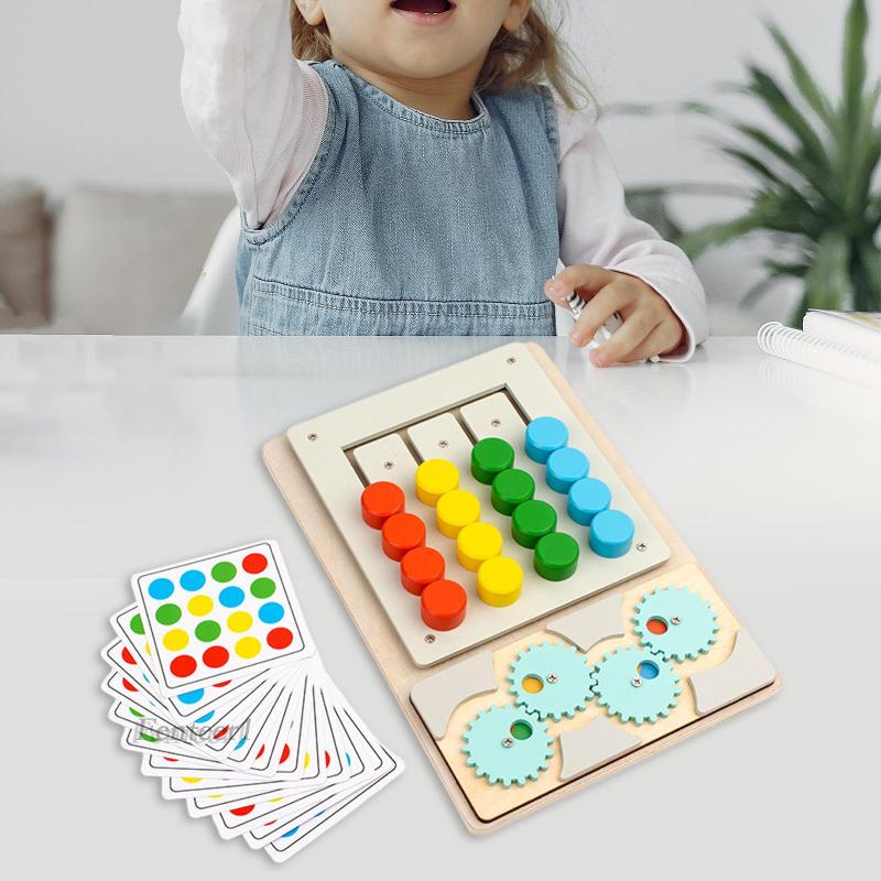 [Fenteer1] Đồ Chơi Xếp Hình Bằng Gỗ Nhiều Màu Sắc Theo Phương Pháp Montessori Giáo Dục Theo Phương Pháp Montessori Cho Bé
