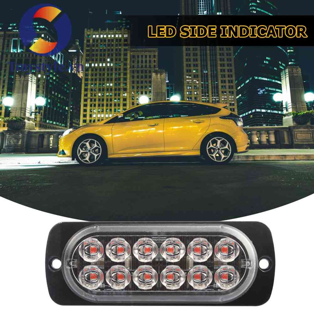 Đèn Led Tín Hiệu 12V 12W 12 Bóng Chống Thấm Nước Cho Xe Hơi / Xe Máy