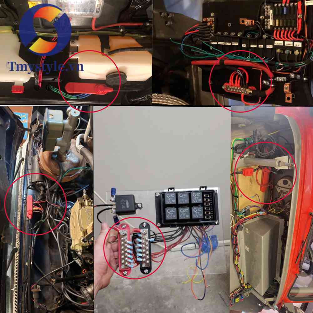 Set 2 Thanh Phân Phối Nguồn Điện DC 48V 12P 12V