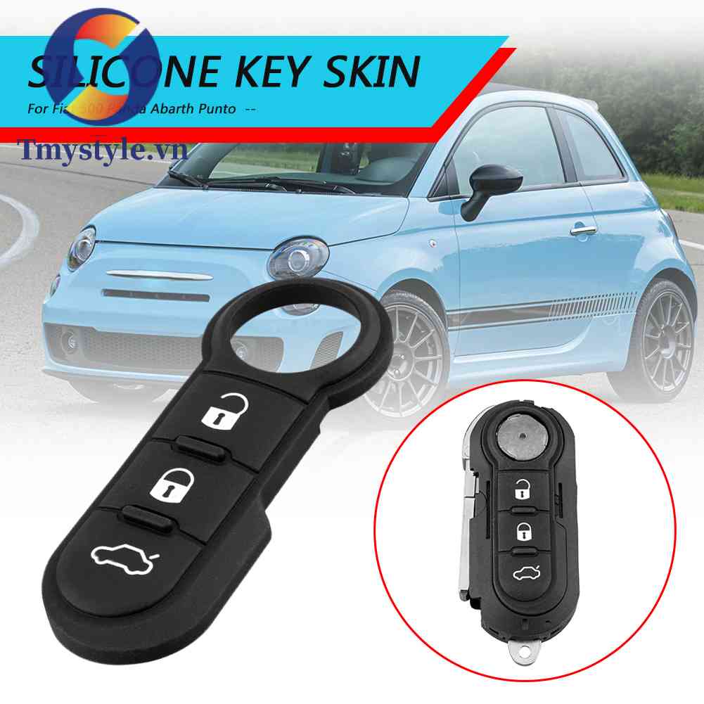 Vỏ Chìa Khóa Điều Khiển Từ Xa 3 Nút Cho Fiat 500 Panda Abarth Punto