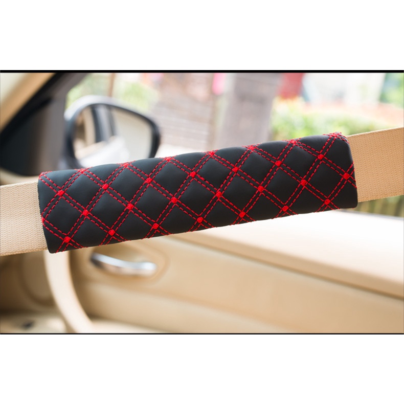 Bộ 2 Miếng Đệm Bọc Dây Đai An Toàn Xe Hơi Bằng Da PU Thông Dụng