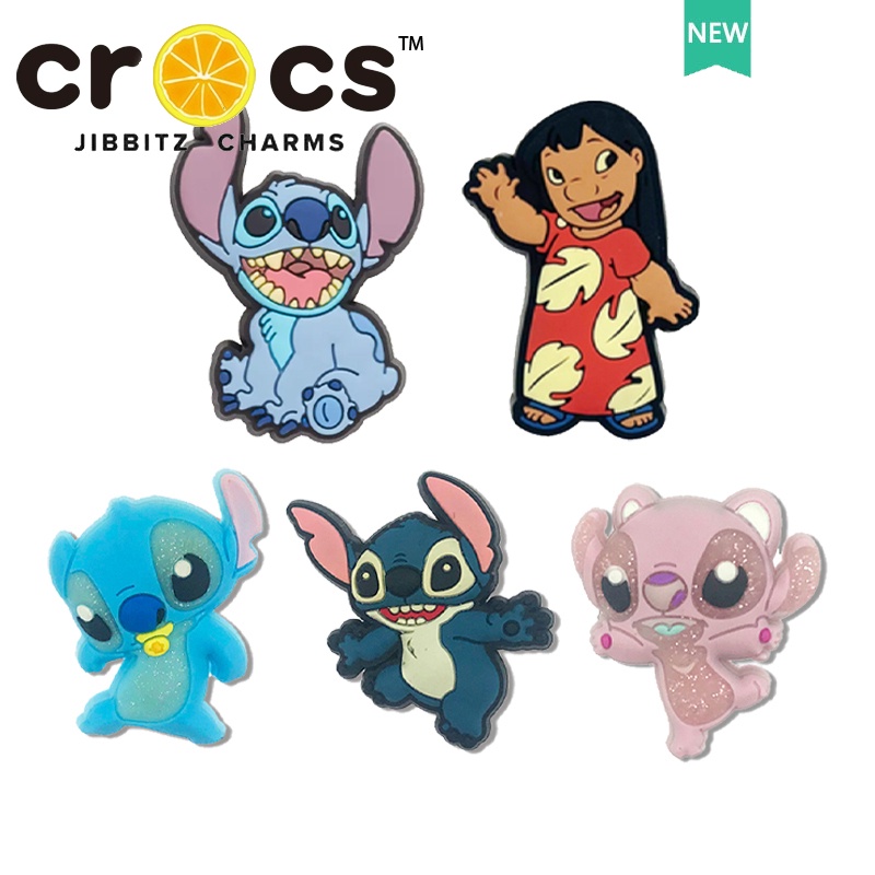 CROCS Phụ Kiện Khóa Giày Đục Lỗ Tự Làm Họa Tiết Hoa Hoạt Hình Dễ Thương