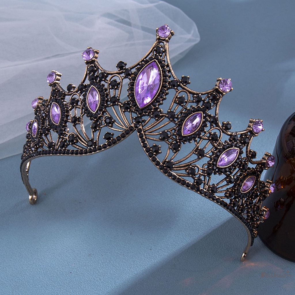 Cài Tóc Hình Vương Miện Đính Đá Lấp Lánh Chống Trượt / Mòn Cho Cô Dâu