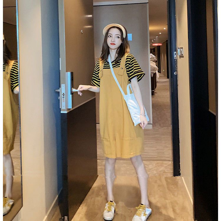 Quần Yếm Ngắn Dáng Rộng Plus Size Phong Cách Hàn Quốc Cho Nữ