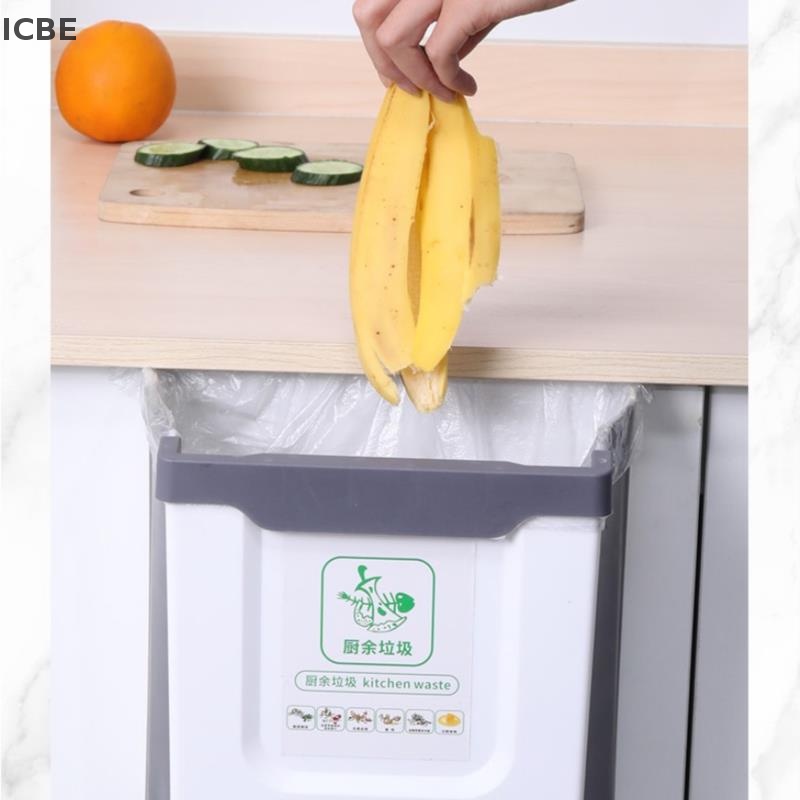 Thùng Đựng Rác Gắn Tường Có Thể Gấp Gọn Tiện Dụng Cho Nhà Bếp