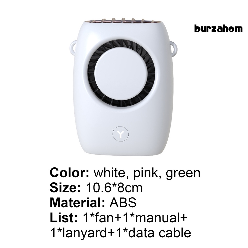 Quạt Làm Mát Đeo Cổ Thiết Kế Nhỏ Gọn Chống Mài Mòn Với Cổng Sạc USB Cho Văn Phòng