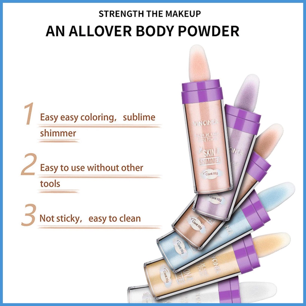 Phấn Bắt Sáng Ánh Nhũ Lấp Lánh Trang Điểm Cơ Thể Nổi Bật