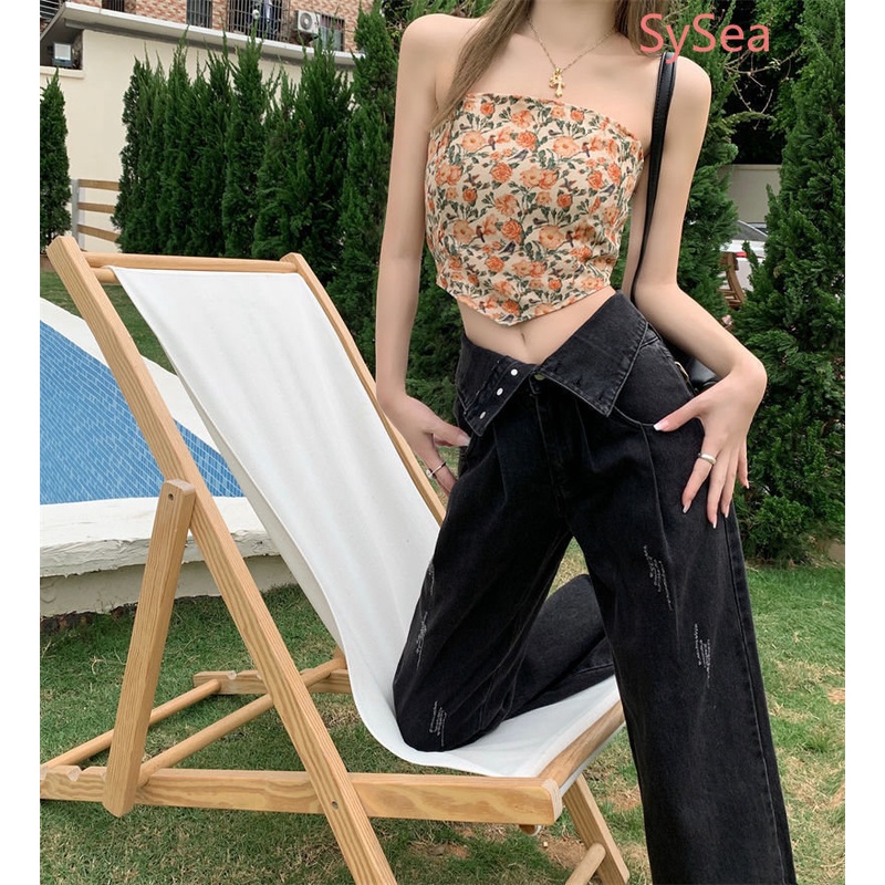 Quần Dài Lưng Cao Kiểu Retro Hàn Quốc Thiết Kế Năng Động Cho Nữ