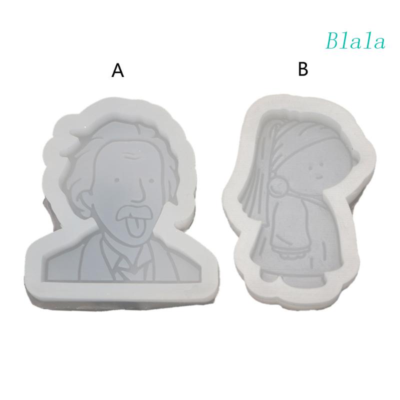 Khuôn Silicone Đổ Epoxy / Thạch Cao Hình Nhân Vật Pha Lê Màu Sắc Đa Dạng Dùng Để Trang Trí DIY