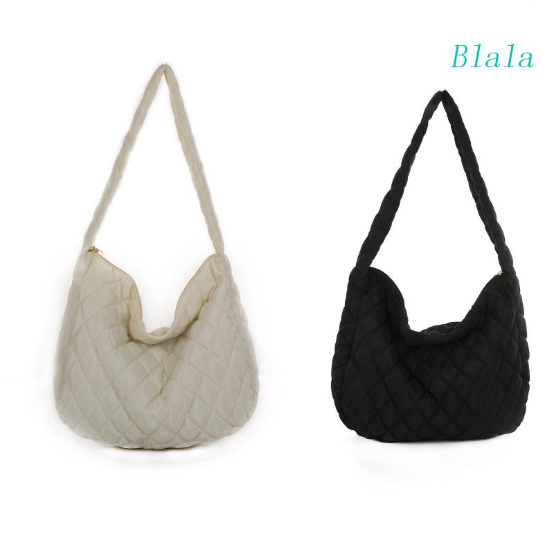 Túi Đeo Vai Bằng Cotton Nylon Đệm Bông Thời Trang Mùa Đông Cho Nữ