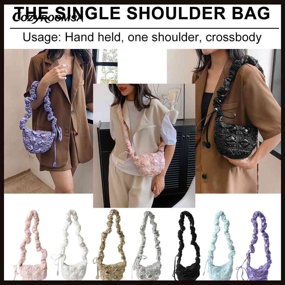 Túi Xách Đeo Vai Kiểu Xếp Li Thời Trang Cá Tính Cho Nữ