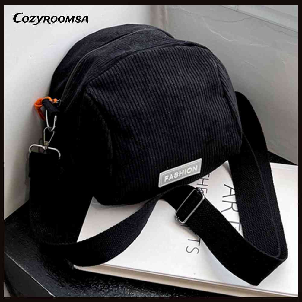 Túi Đeo Chéo Vai Có Khóa Bằng Vải Nhung Thời Trang Dành Cho Nữ Thanh Thiếu Niên