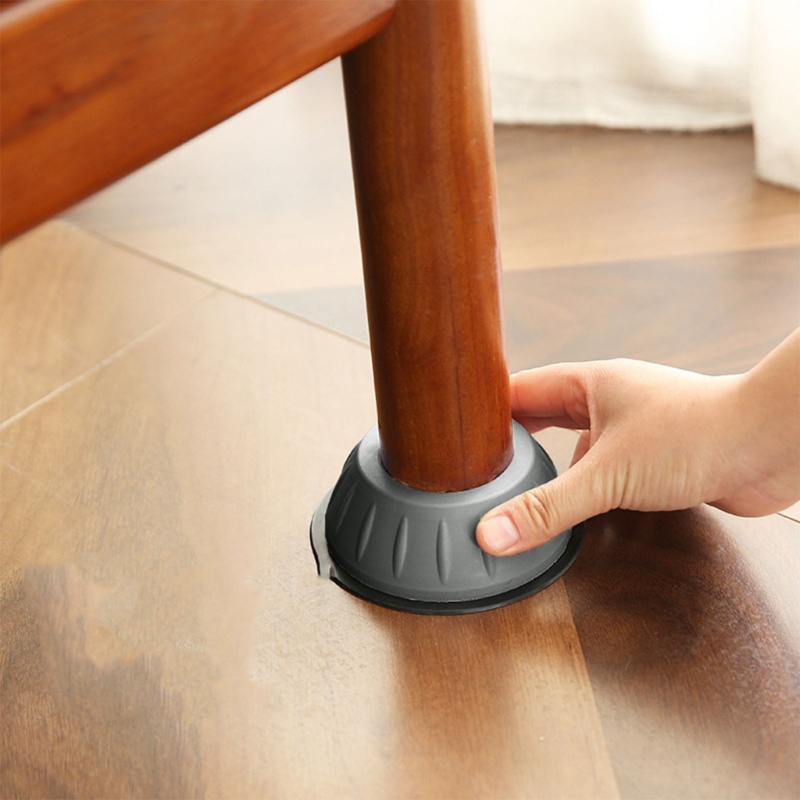 Set 4 Đệm Tròn Lót Nâng Chiều Cao Chân Tủ Lạnh Chống Rung