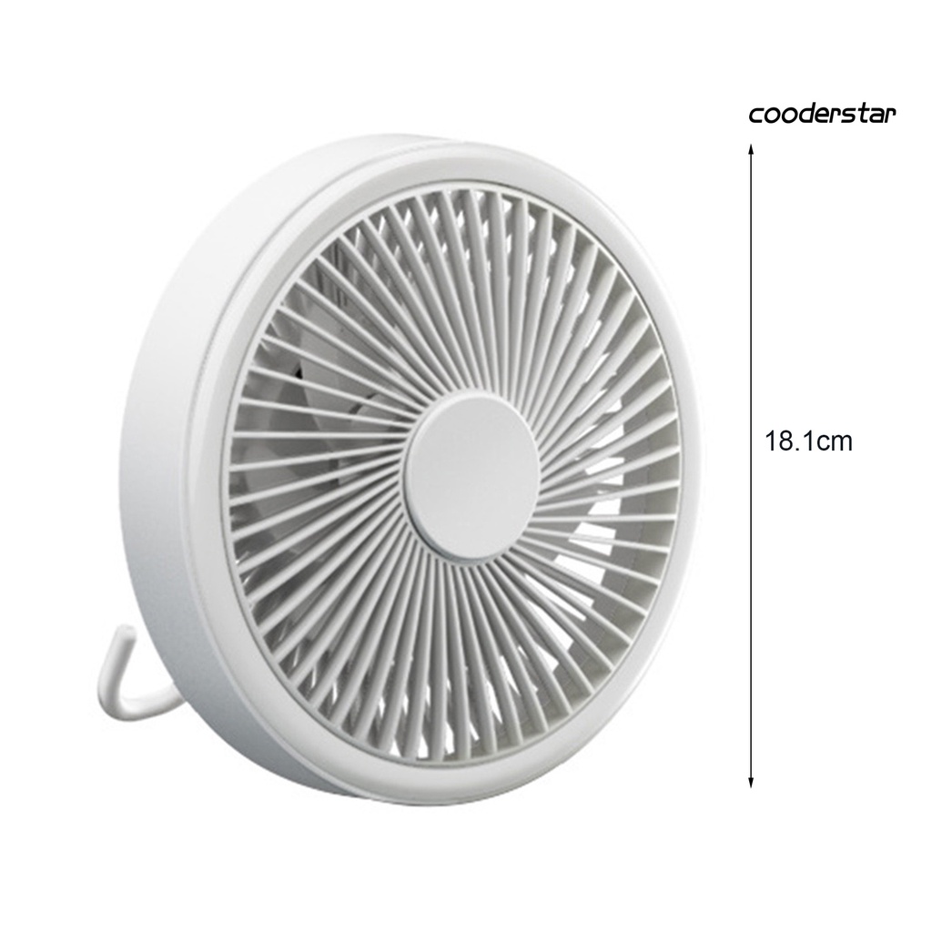 1 Bộ Quạt Mini 2000mAh Có Đèn LED Và Móc Treo Để Bàn