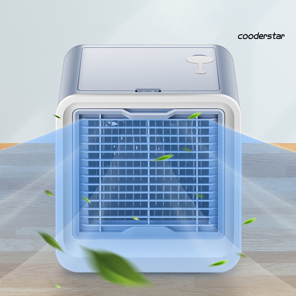 Quạt Điều Hòa Mini 3 Tốc Độ Gió Mạnh Sạc USB Không Ồn Có Đèn Ngủ Tiện Dụng Cho Gia Đình / Văn Phòng