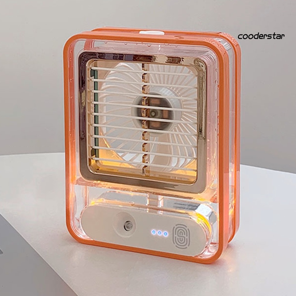 Quạt Làm Mát 3 Cánh 3 Lưỡi Siêu Âm Đèn Ngủ Nhiều Màu Sắc 2 Trong 1 Có Thể Sạc Lại Dùng Trong Văn Phòng