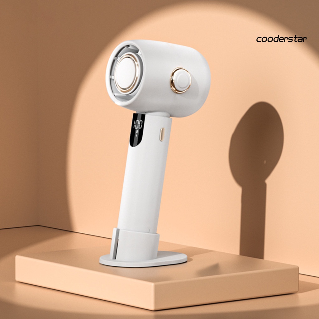 Quạt Điện Cầm Tay Không Cánh Tần Số Thấp Với 5 Chế Độ Điều Chỉnh Tiếng Ồn Có Đèn LED Hiển Thị Điện Áp