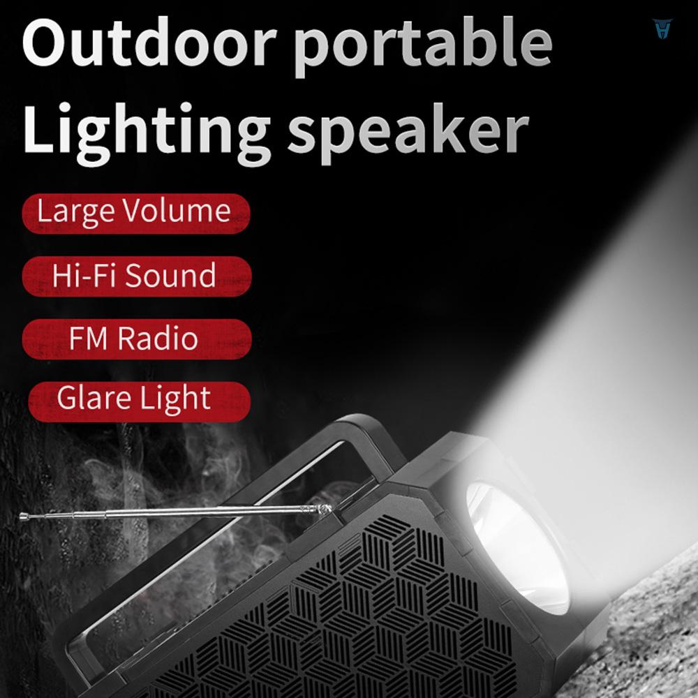 Loa Bluetooth 5.0 J831 Không Dây Có Đèn Pin Hỗ Trợ AUX TF Cổng USB Cho Hoạt Động Ngoài Trời