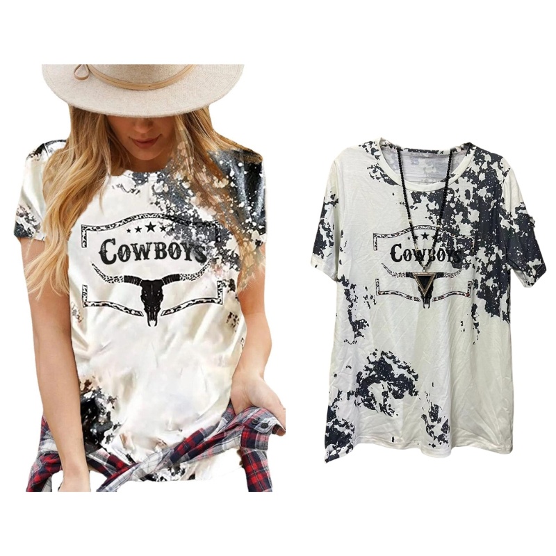 Áo Sơ Mi Cổ Tròn Tay Ngắn Dáng Rộng In Họa Tiết Phối Ren Thời Trang Công Sở Xinh Xắn