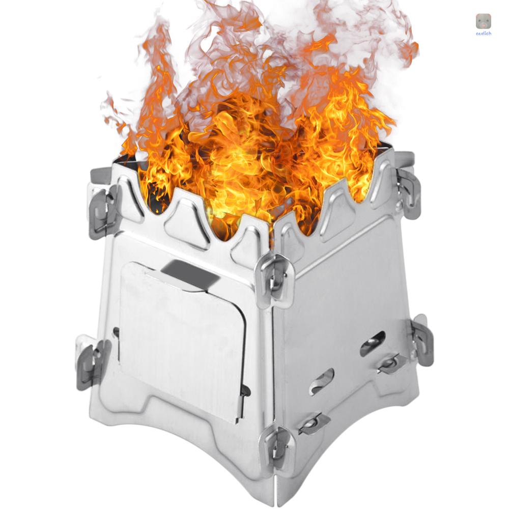 Bếp Lò Bằng Thép Không Gỉ Có Thể Gấp Lại Để Đi Cắm Trại Tiện Dụng