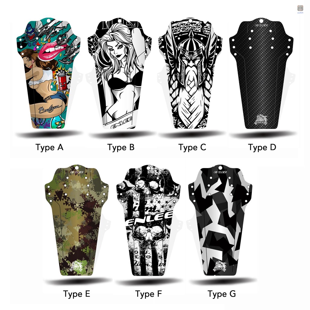 FENDER 1 Tấm Chắn Bùn Trước Sau Kèm Dây Cố Định Cho Xe Đạp Leo Núi