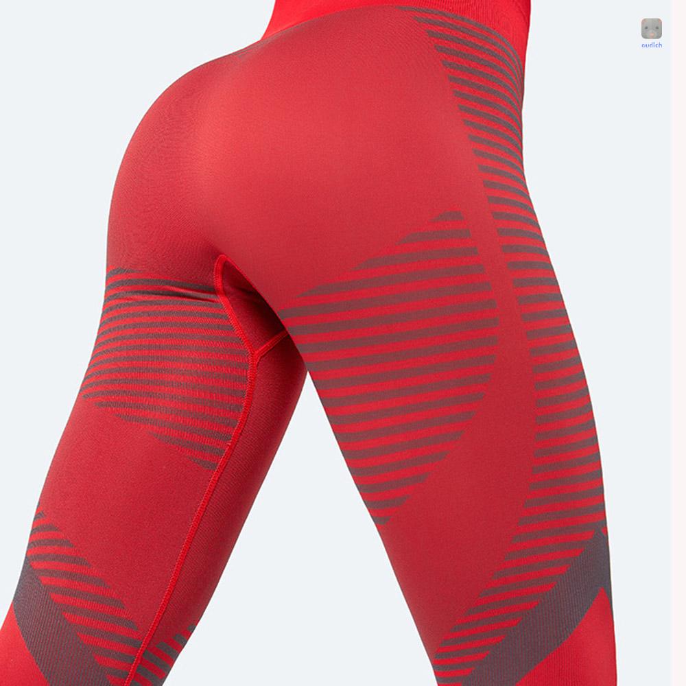 Quần Legging Thể Thao Nữ Eo Cao Khô Nhanh Màu Khối Màu Sắc Nổi Bật