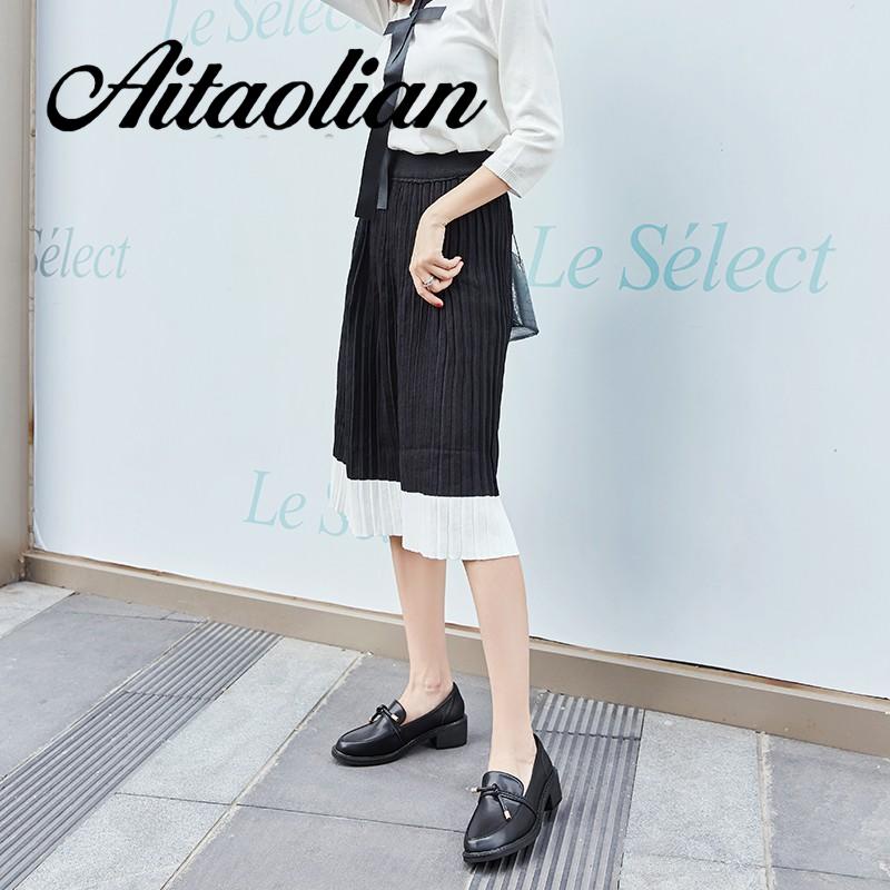 Giày Da Bóng Đế Dày / Cao Vừa Màu Trơn Thời Trang Cho Nữ Màu Sắc