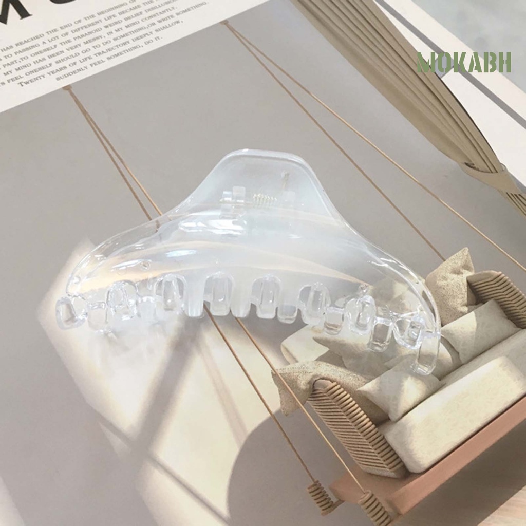 Kẹp Tóc Co Giãn Trong Suốt Chống Trượt Màu Trơn Thời Trang