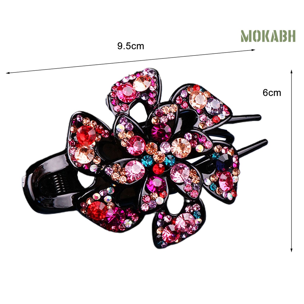 Kẹp Tóc Đính Đá Chống Trượt Bằng Chất Liệu Acrylic Thời Trang Dành Cho Nữ