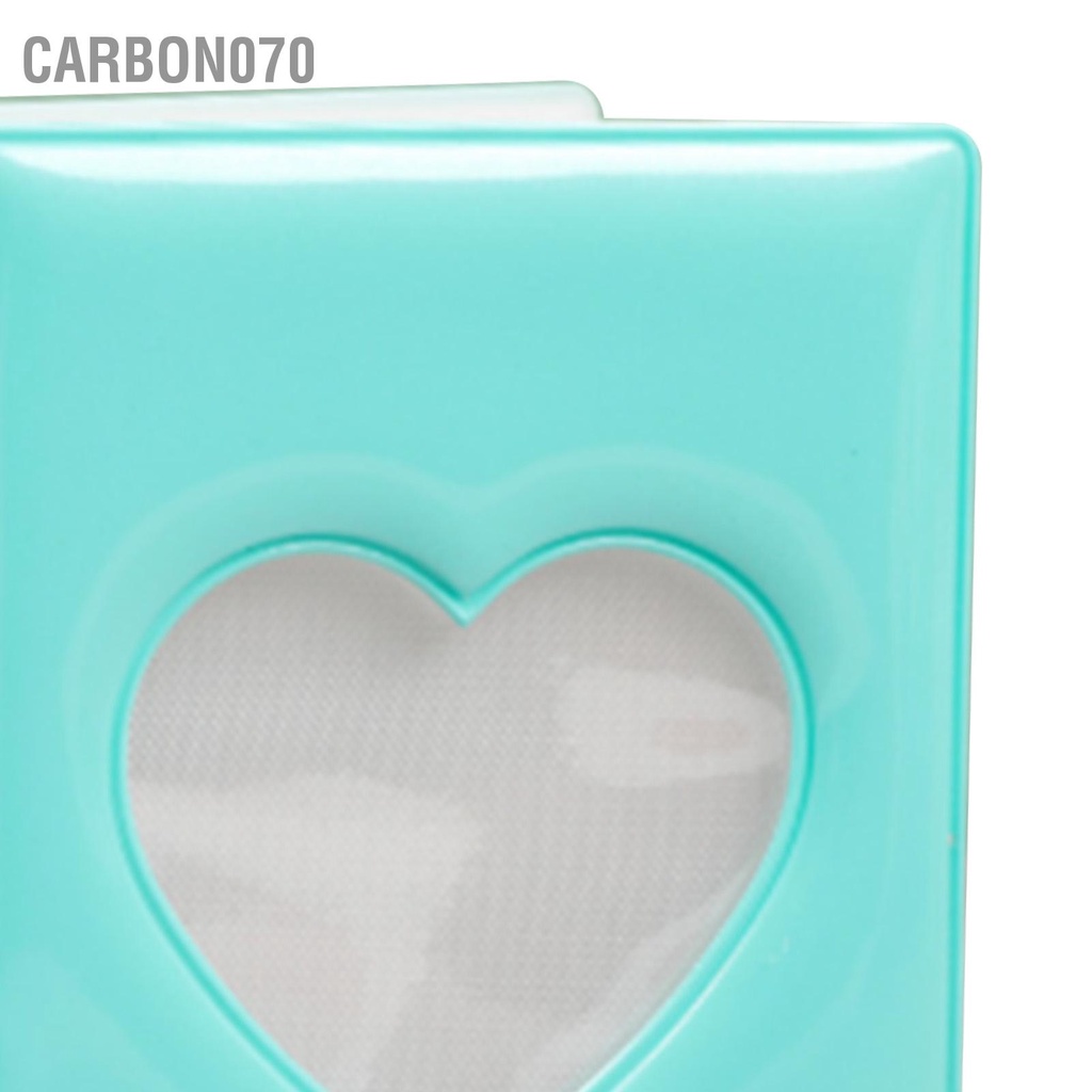 Carbon070 Túi Album Ảnh Trái Tim Rỗng Bao DIY Làm 3in Ngăn Đơn PVC Màu Nguyên Chất Giản Phong Cách Sách Hình