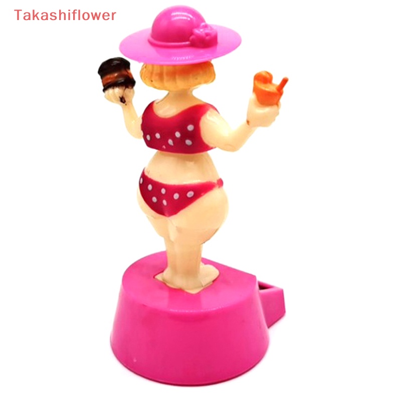 (Takashiflower) Búp Bê Nhảy Múa Lắc Đầu Sử Dụng Năng Lượng Mặt Trời Trang Trí Nội Thất Xe Hơi