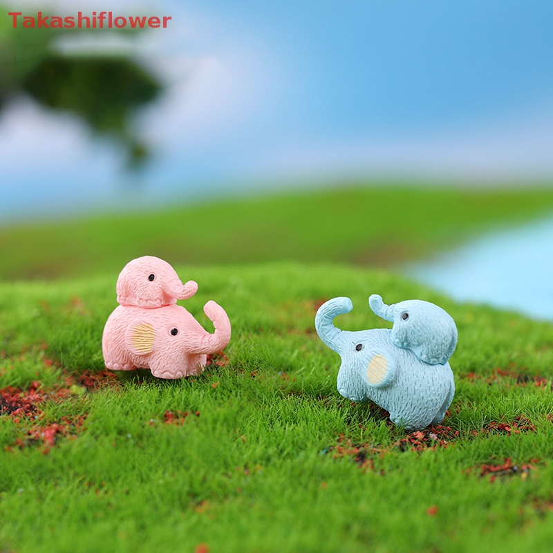 Mô Hình Voi Mini Dễ Thương Dùng Trang Trí Tiểu Cảnh Sân Vườn