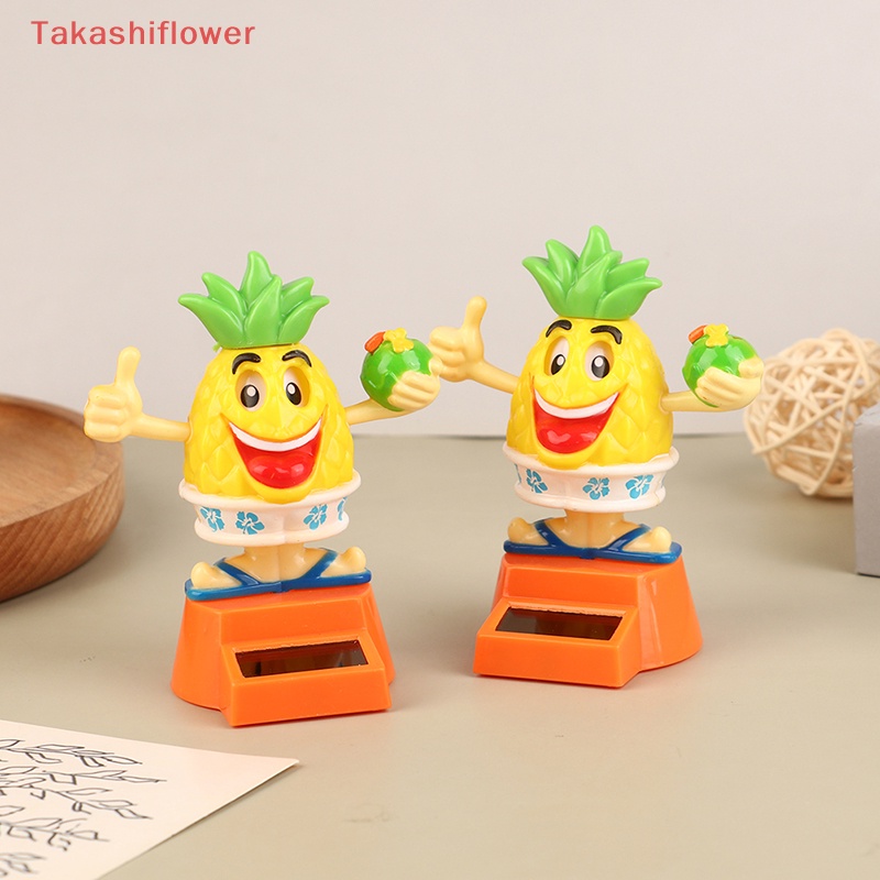 Quả Dứa Lắc Đầu Sử Dụng Năng Lượng Mặt Trời Dễ Thương Dùng Trang Trí Xe Hơi