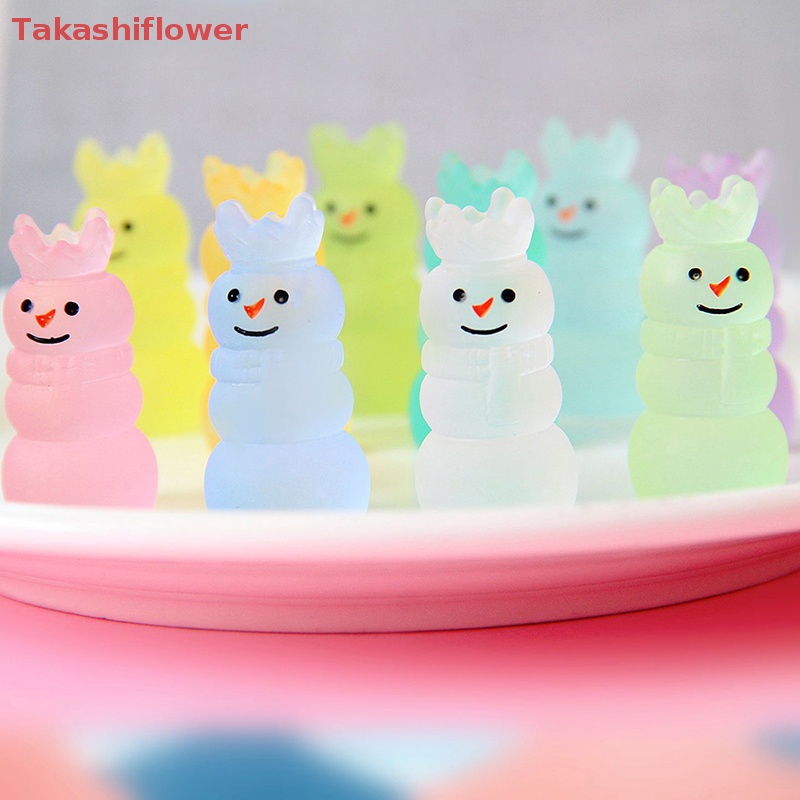 Bộ 5 Kẹp Tóc Nhựa Phát Quang Hình Người Tuyết Xinh Xắn