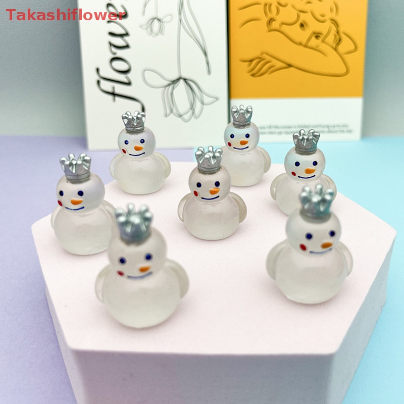 1 Mô Hình Người Tuyết Dạ Quang Trang Trí Bảng Điều Khiển Xe Hơi