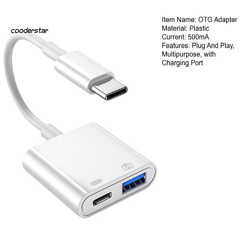 Đầu Đọc Thẻ OTG USB Bằng Nhựa Tiện Dụng Cho Văn Phòng