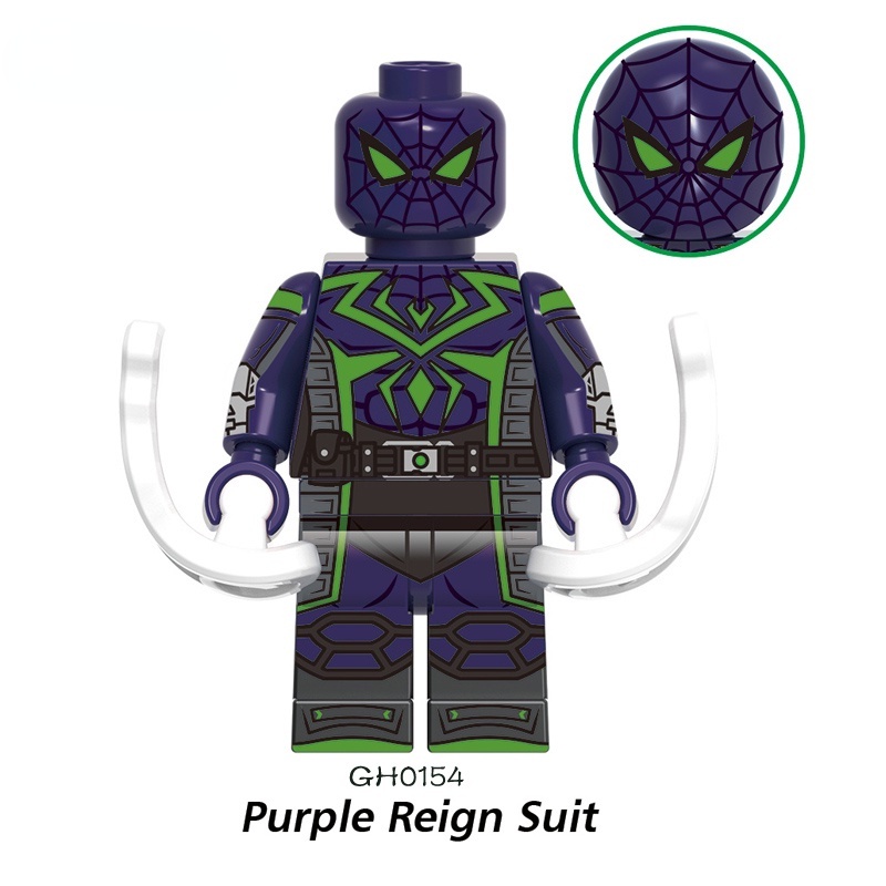 Mô Hình Nhân Vật Siêu Anh Hùng The End Purple Reign Miles Morales 2099 Crimson Cowl