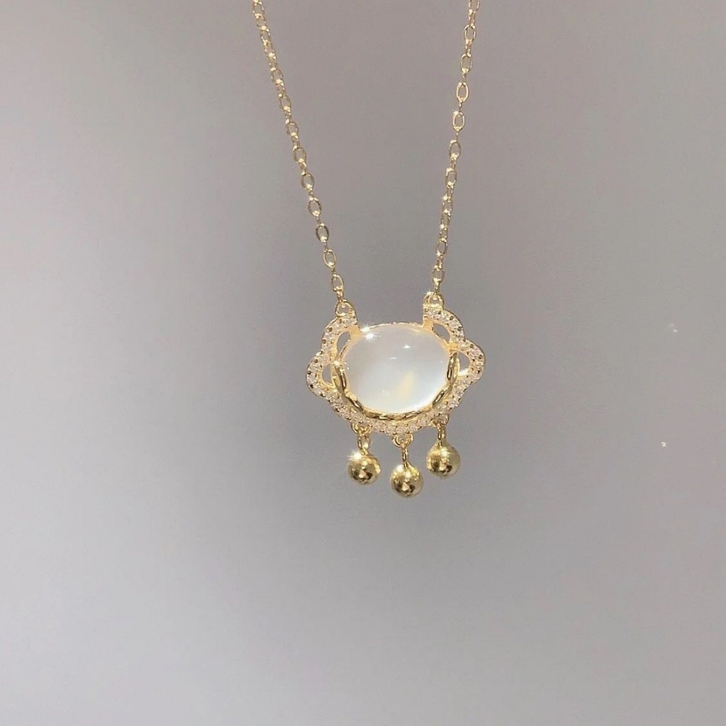 Dây Chuyền Mạ Bạc 925 Mặt Chuông Sang Trọng Cho Nữ