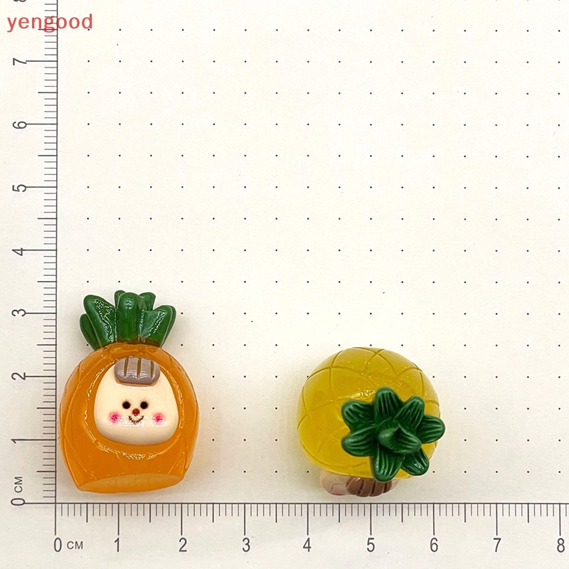 Bộ 2 Đồ trang trí Quả Dứa Hoạt Hình Mini Phát Sáng Dùng Trang Trí Tiểu Cảnh