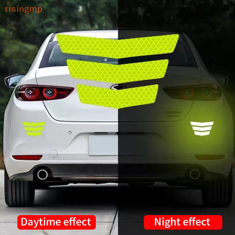 FENDER Bộ 3 Miếng Dán Phản Quang Cảnh Báo Hình Mũi Tên / Đuôi Xe Máy