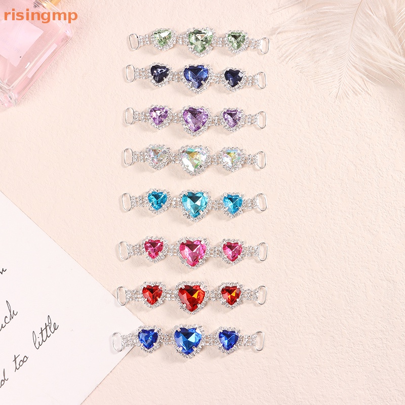 1 Khóa Dây Xích Đồng Đính Đá Acrylic Hình Trái Tim Trang Trí Quần Áo / Đồ Đi Biển / Giày Cưới