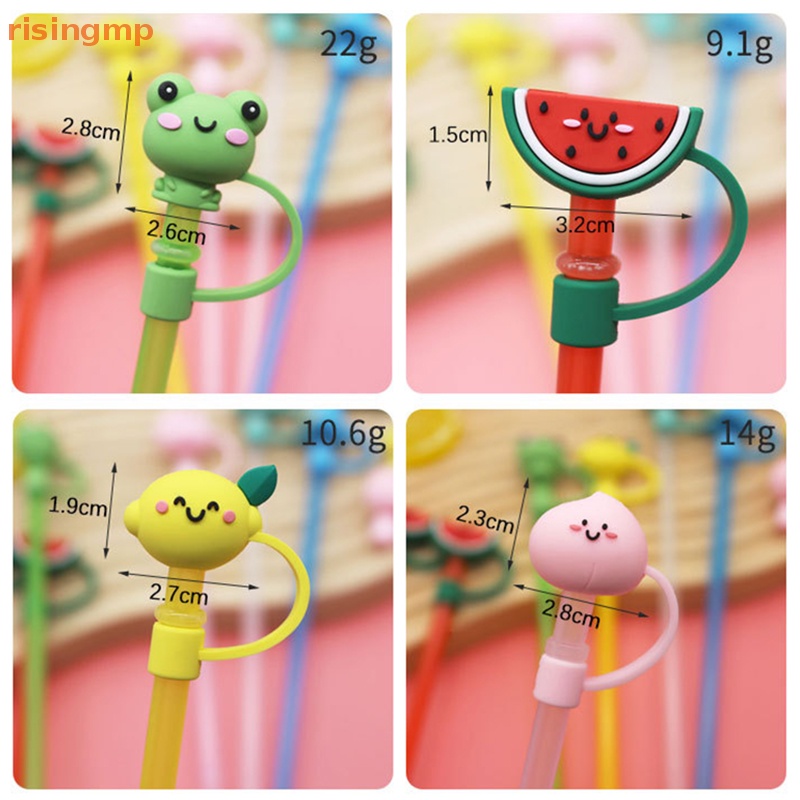 1 Nắp Đậy Cốc Ống Hút Bằng Silicon Họa Tiết Hoạt Hình Dễ Thương